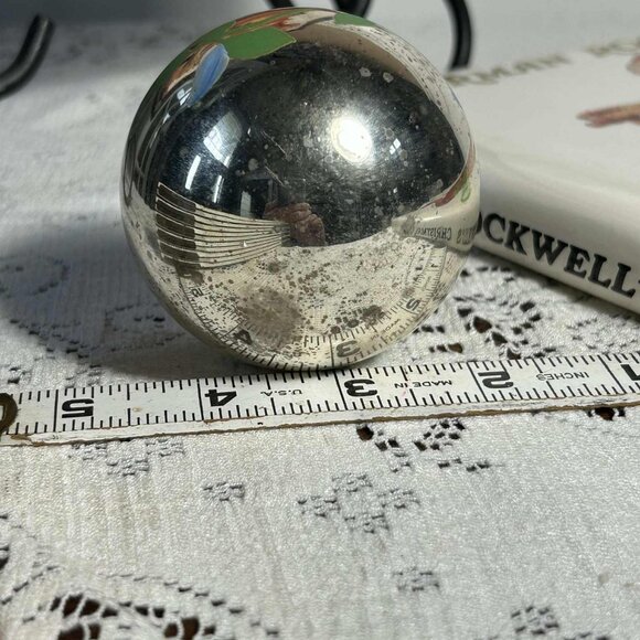 MCM hand painted mercury glass Christmas ornament - Picture 7 of 10